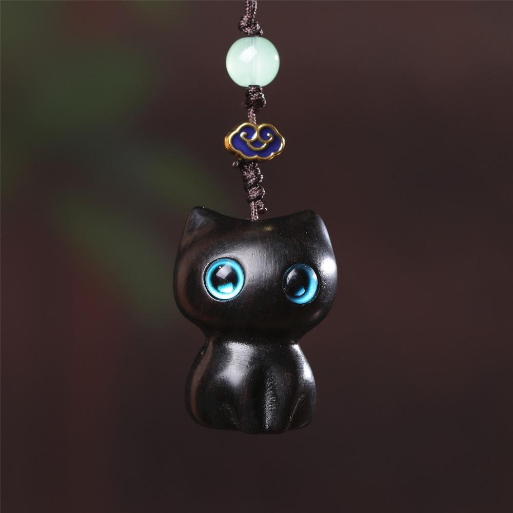 Chinese Style Sandalwood Key Chain Pendant Key Chain Strap Cute Mobile Phone Ring  Women