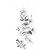 Sexy Black Large Snake Flower Fake Tattoo Stickers For Women Dot Rose Peony Temporary Tattoos Diy Water Transfer Tatoos Girls