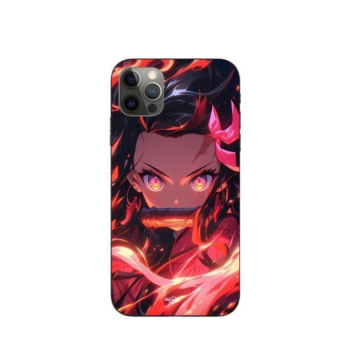 Coque - Maniacase - Iphone 12 Pro - Demon Slayer Nezuko Kamado - Souple - Noir