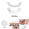 Fake Snap On Teeth Upper Lower Dental Veneers Denture Tooth Cover Set Simulation