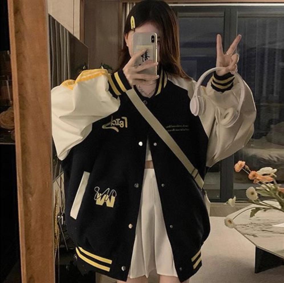 

American Style Women s Color Block Raglan Baseball Jacket - Spring/Autumn 2025 Edition 3XL