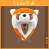 Cartoon Raccoon Furlined Fluffy Winter Hat With Windproof Ear Cover For Women