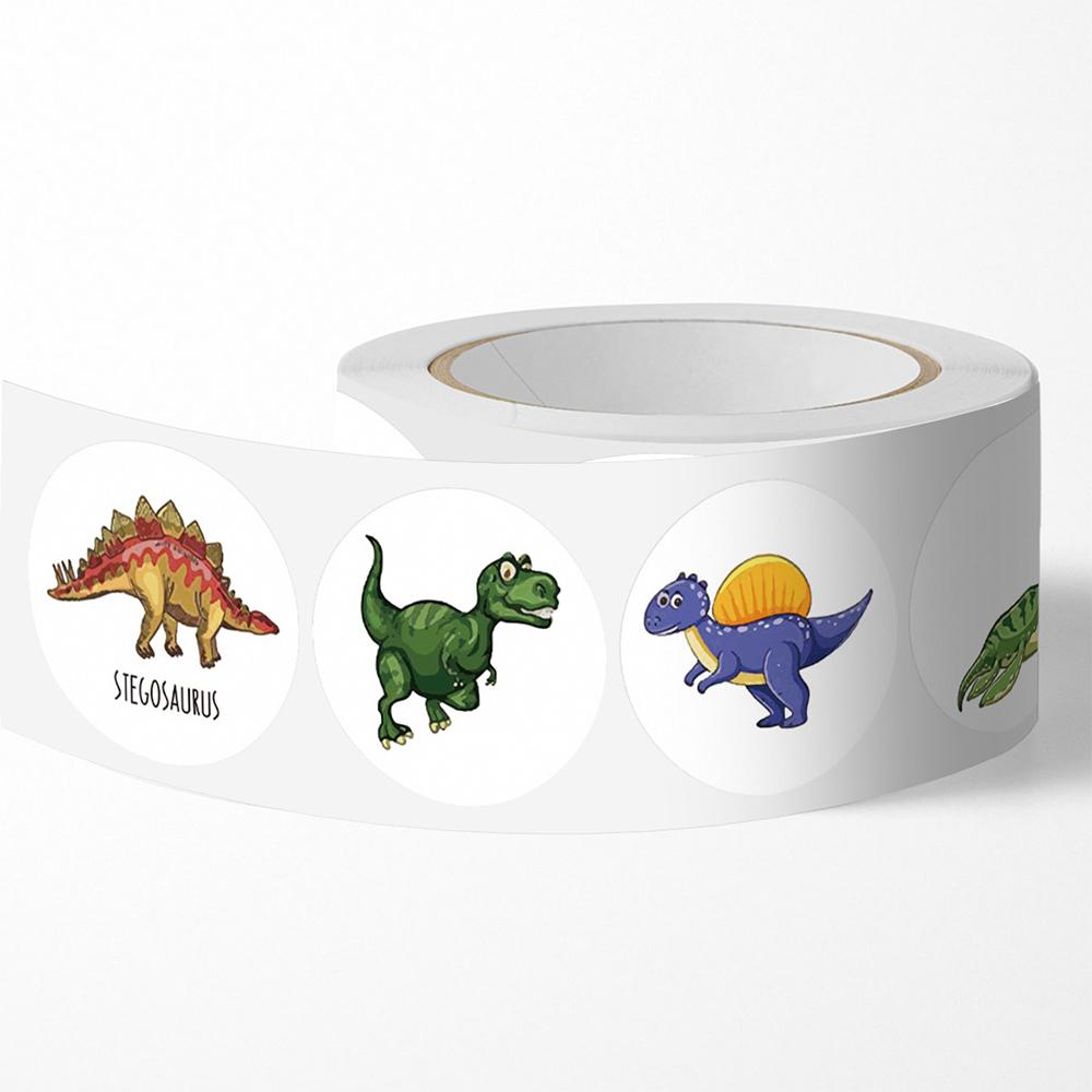500pcs/Roll Dinosaur Cartoon Stickers Cool Animal Decals DIY Guitar Luggage Scrapbook Waterproof Graffiti Seal Label Sticker Toy
