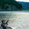 Ensemble Cannes et Moulinets de Pêche, Ensemble Cannes et Moulinets Baitcasting en Fibre de Carbone IM7, Canne à Pêche au Bar avec Système 7+1 BB, 7.0:Rapport de démultiplication 1, Poignée en liège,