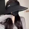 Women'S Summer  Outdoor Wide-Brimmed Ice Silk Sunshade Hat Vent Hat Breathable Sun Hat