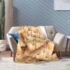 Delicious Food Pattern Soda Crackers Blanket 3D Flannel Funny Warm Throw Blankets for Bedspread Decoration Couch