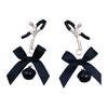 1Pair Breast Clamp Stylish Enjoyment Metal Nipple Screw Clip with Bell for Adult Men and Women
