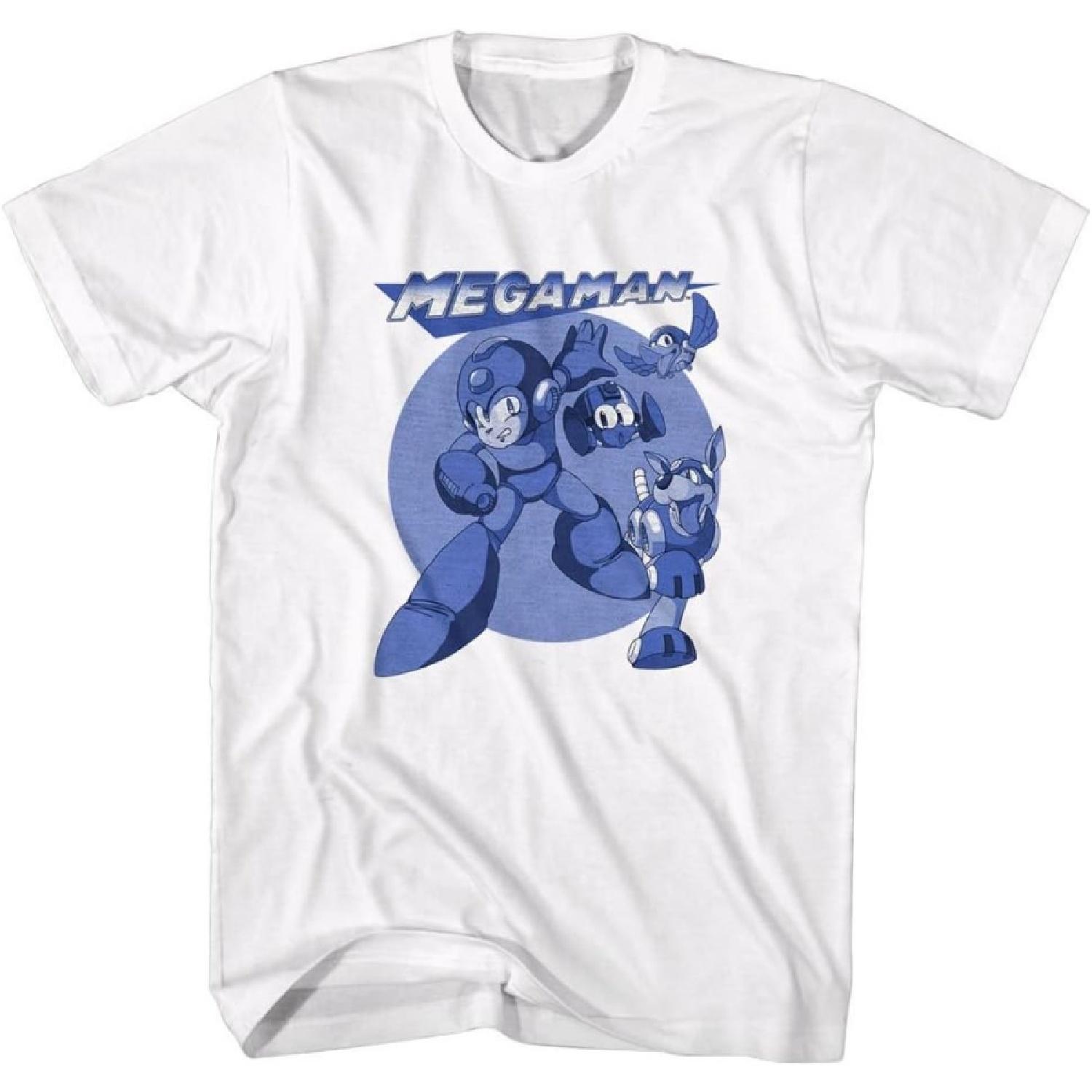Mega Man - Mens Megablues T-Shirt, X-Large, White S