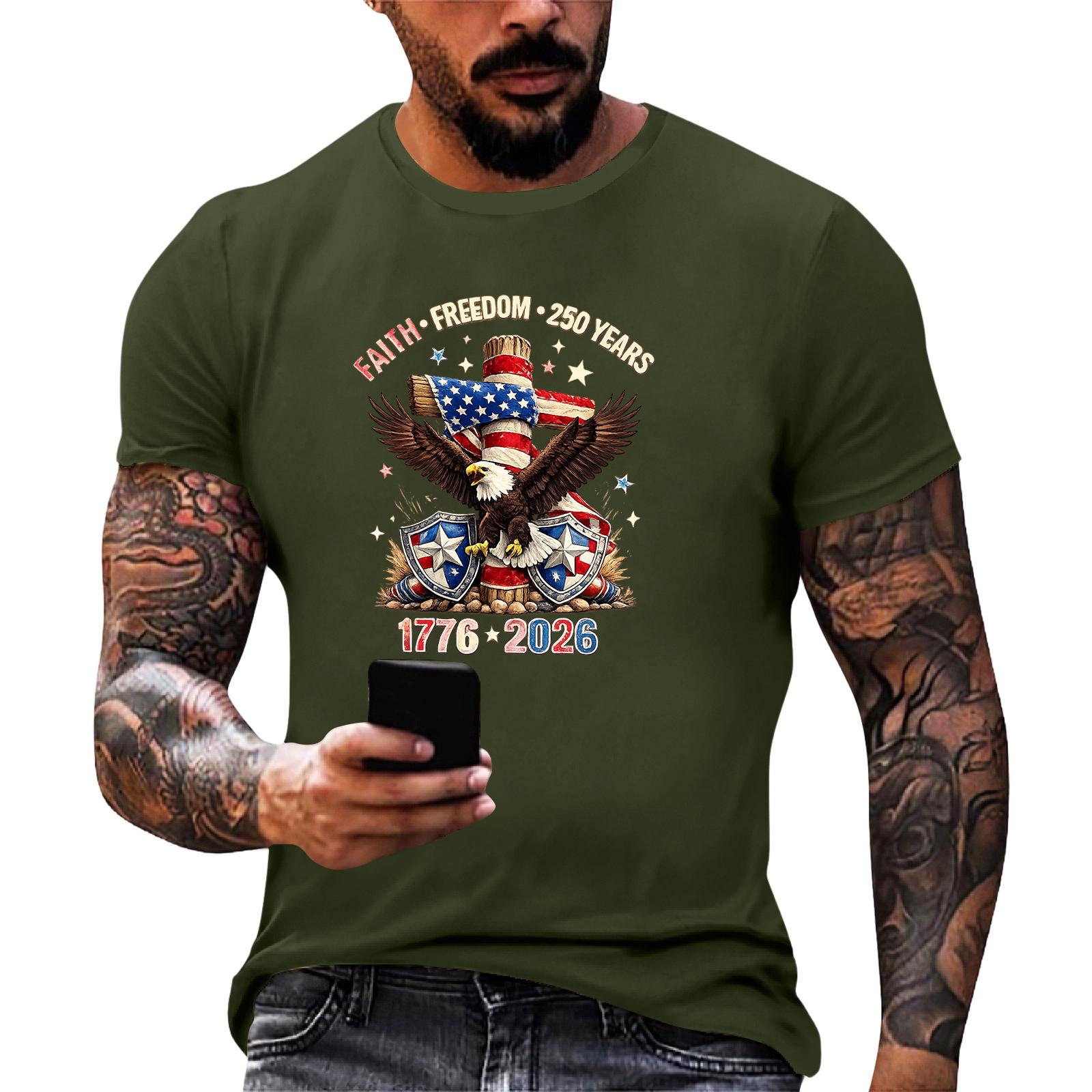 

Men s loose and casual print sleeveless shirt L армия зеленый