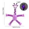 Long-necked Giraffe Stretching Toy With Suction Cup And Glow-in-the-dark Feature