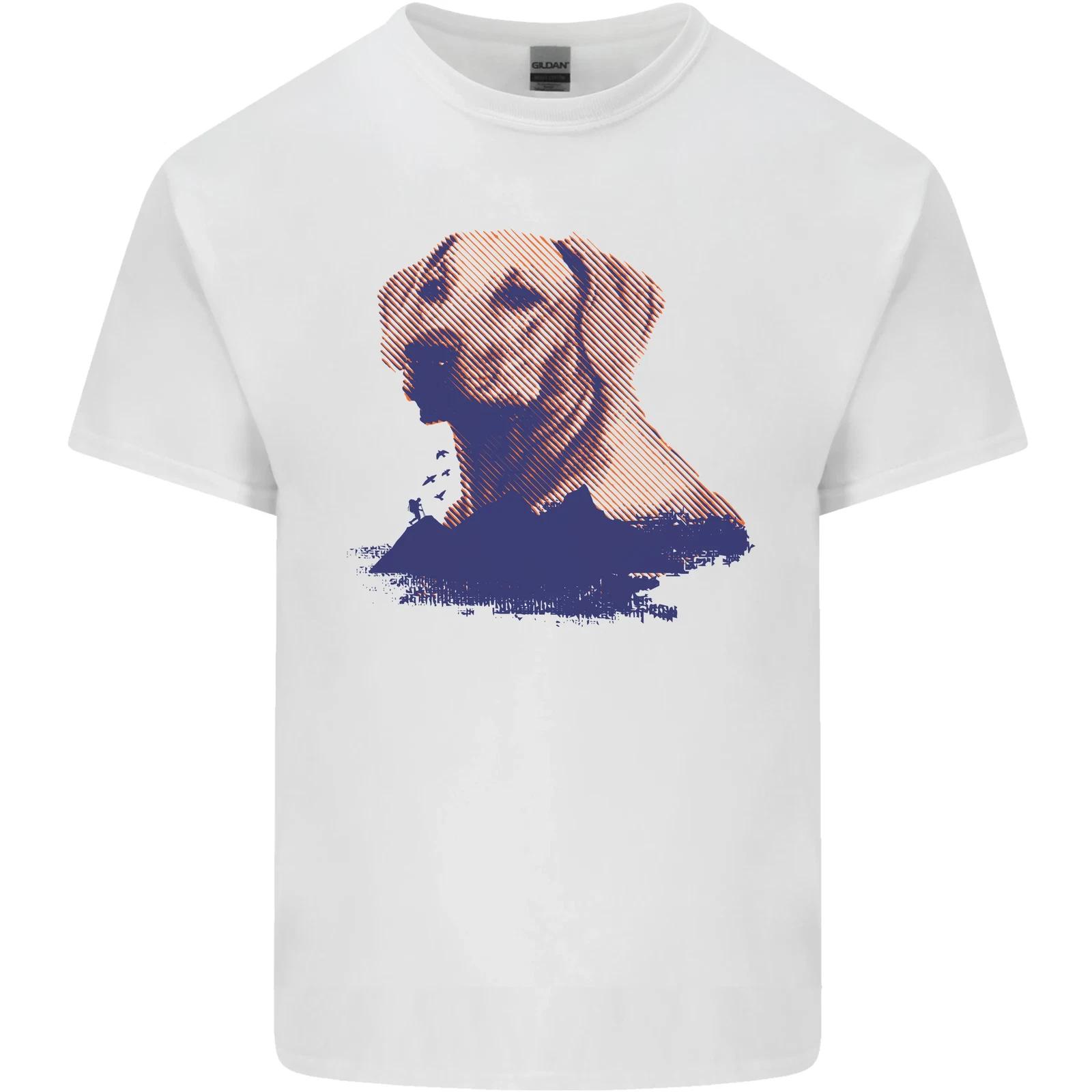 Golden Retriever Mountains Kids T-Shirt Childrens 2XL