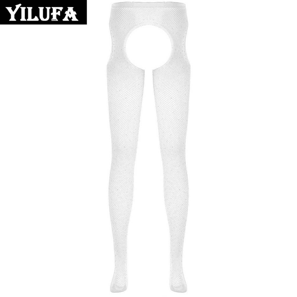 Buy Men's Pantyhose Open Crotch Glitter 