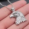 Eagles Gothic Skull Pendant Antique Bronze Metal Bridal Collar Necklace High Quality Statement Piece