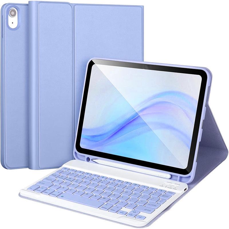 iPad 9.7/Air 2 Magnetic Bluetooth Keyboard Protective Leather Case with Pen Slot
