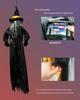 Voice-Activated Light-Up Witch Halloween Decoration - Sound & Motion Hanging Ghost Prop.