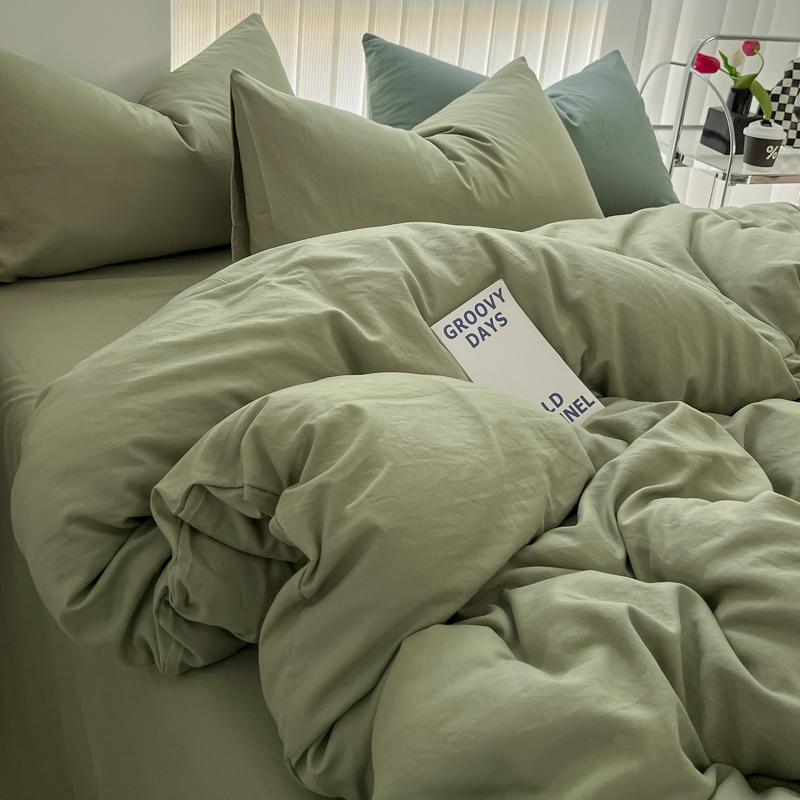 Cozy Bedding Set 3Pcs,1 Duvet Cover with Zipper Closure,2 Pillowcases,Solid Color,Super Soft, Machine Washable, Colorfast