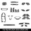For Kia K4 2024 2025 2026 Carbon Fiber Interior Dashboard Central Console Gear Shift Window Button Air Vent Cover Accessories