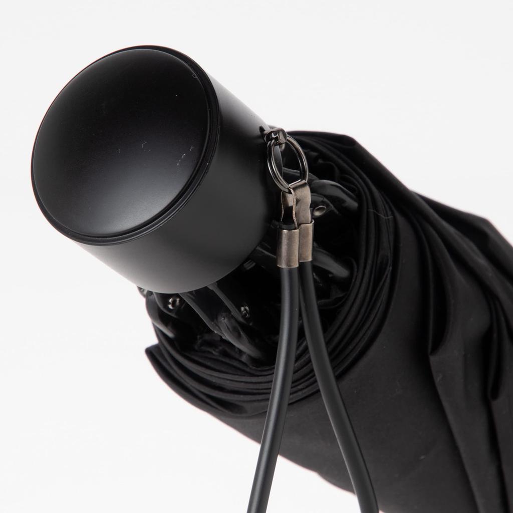 Asty folding 60cm x Teflon H1060GA (Asty) Snap-button umbrella, black, plain, 7R, men's, coated, lightweight,