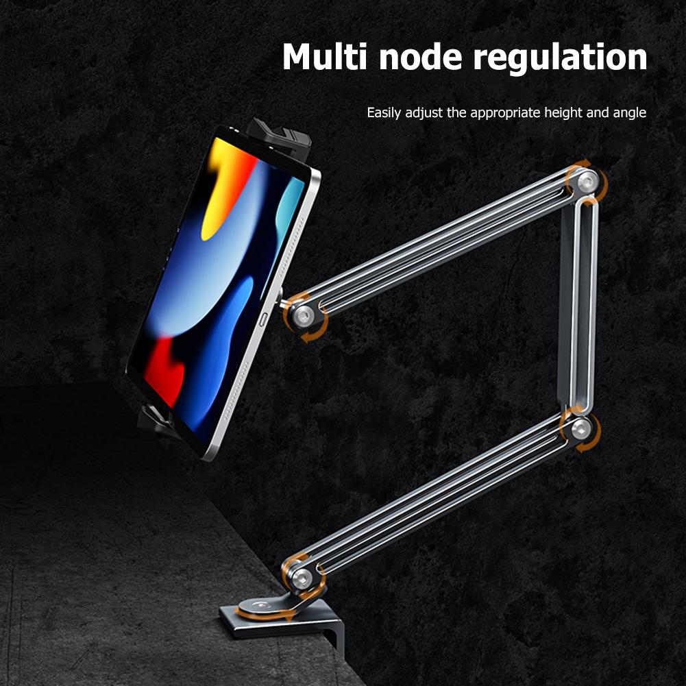 Phone Holder Tablet Stand Flexible Lazy Long Arm for 4-13inch Device Overhead Phone Mount 360° Rotation Adjustable for Bed Desk