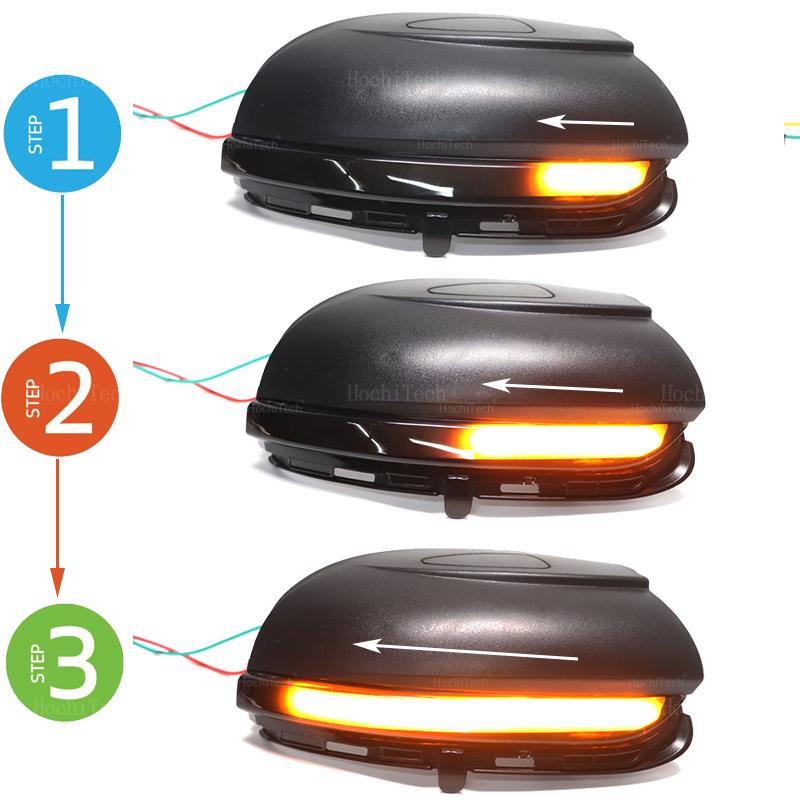 LED Dynamic Side Mirror Turn Signal Light Indicator Blinker Sequential Lamps for VW GOLF 6 MK6 GTI R32 2008-2014