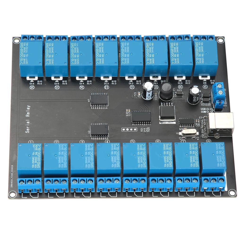Relay Module 16 Channel 936V USB Controlled SPDT Switch Relay Module OptoIsolated Board