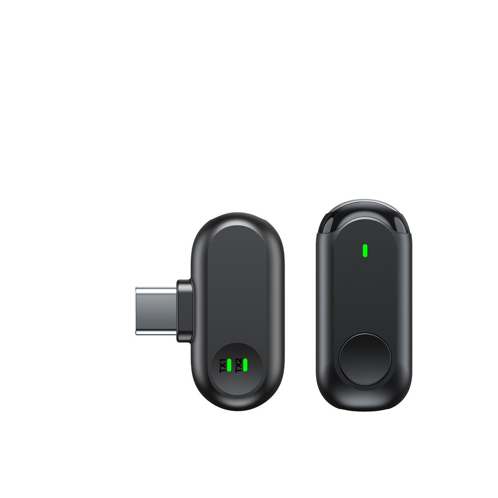 Wireless Microphones,  Magnetic Microphone With Noise Cancellation  Microphone 2 Pack LED Display Mic For Interview, Video And Podcasting