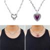 Fashion Gothic Thorn Heart Charm Choker Necklace for Women Men Hip-hop Punk Metal Chain Neckwear Fashion Party Jewelry