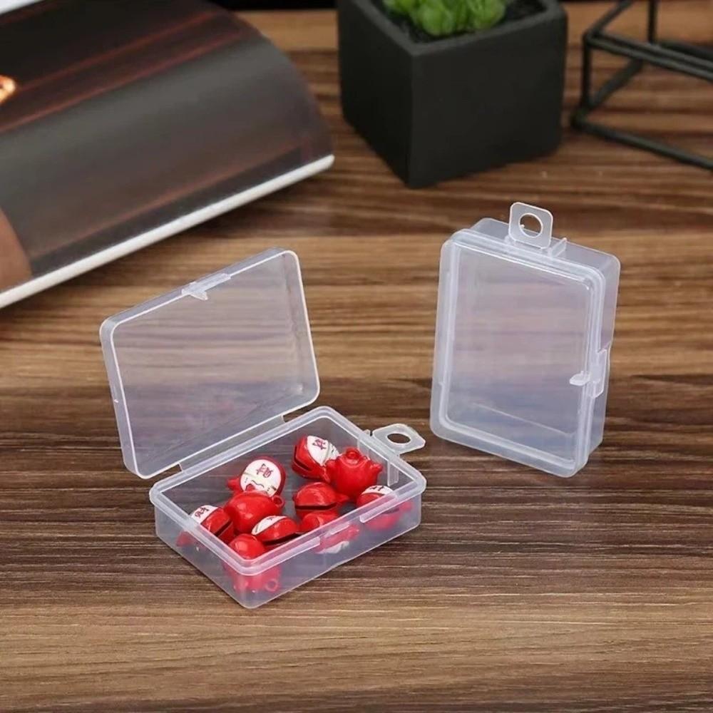 Rectangle Transparent Storage Box Flip Cover Sewing Storage Box  Jewelry Storage