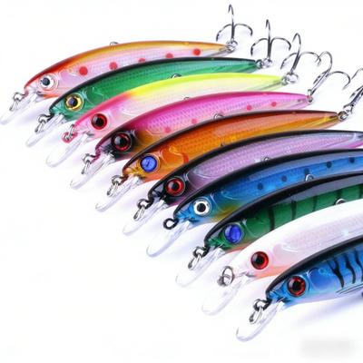 10Color Lure Bait Set for Long Casting Universal11cm13.4gBionic Hard Bait Freshwater Seawater Full Swimming Layer Fishing Gear F