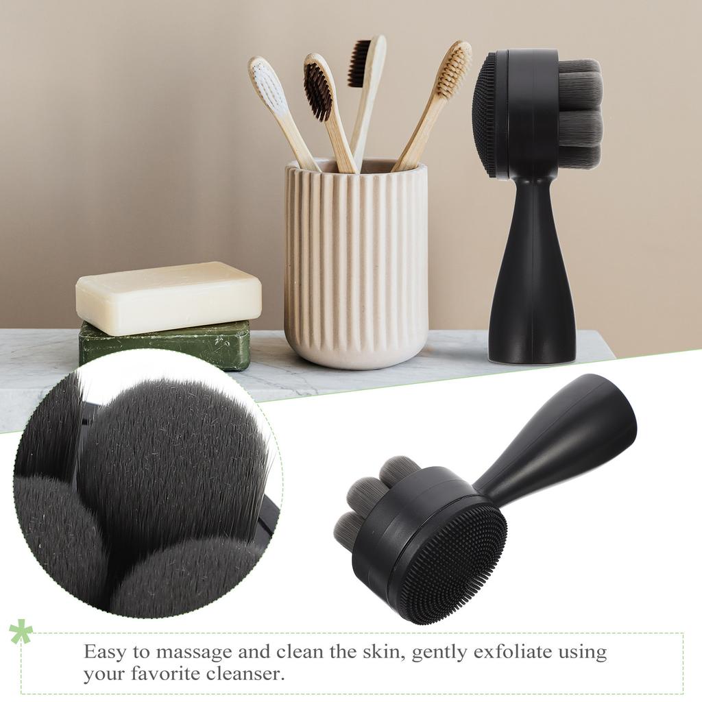 Standing Facial Cleansing Brush Silicone Deep Pore Face Washing Scrubber Manual Exfoliator Facial Cleansing Brush