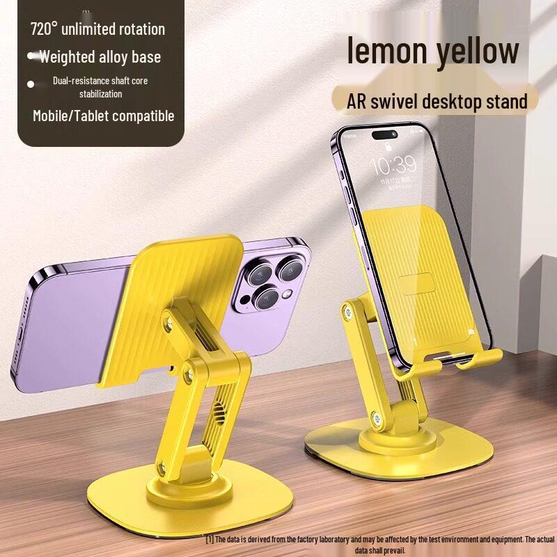 Foldable Metal Laptop & Tablet Stand with 360° Rotation and Double Rod Support