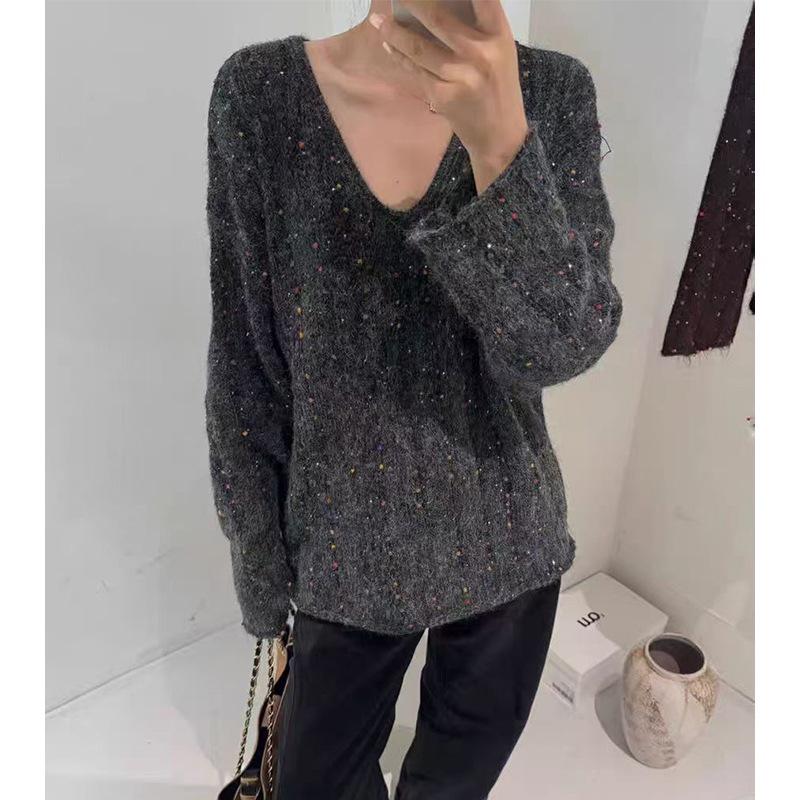 European Style Colorful Dot Wool Knit Sweater - Women's Autumn New Fashion