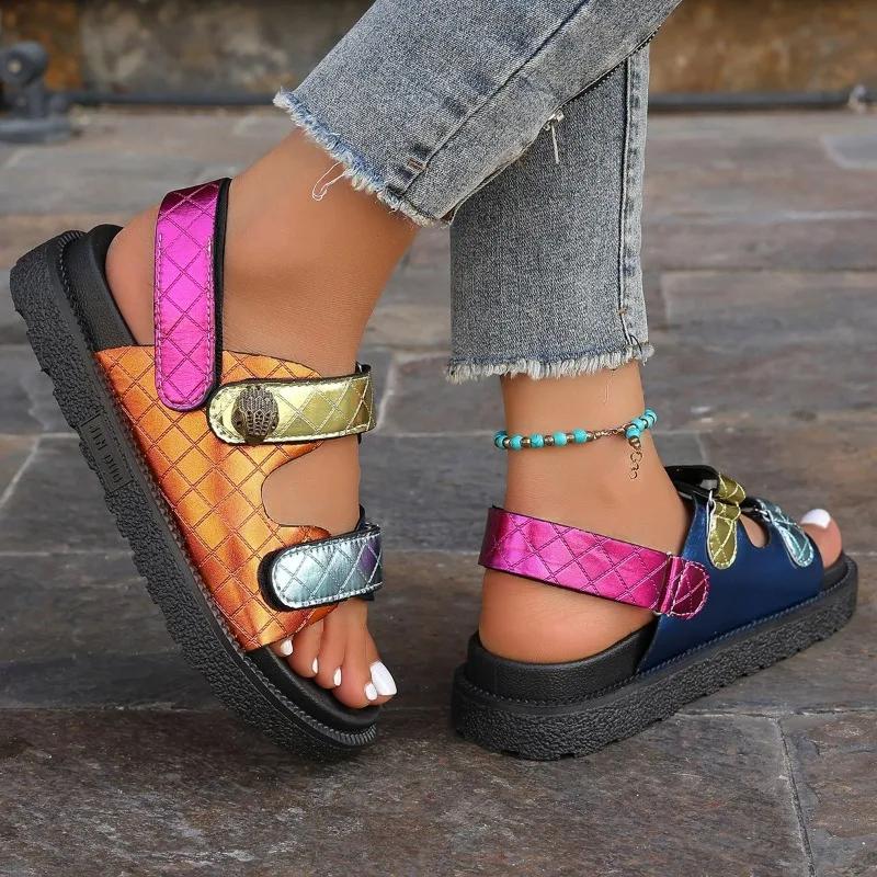 Summer Shoes for Women 2024 Latest Color Matching Design Women’s Platform Sandals Casual and Versatile Outdoor Sandals Zapatos