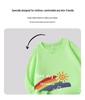 Children's Cotton Autumn Long-Sleeve Round Neck Top - Trendy Loose Fit Korean Style T-Shirt for Boys