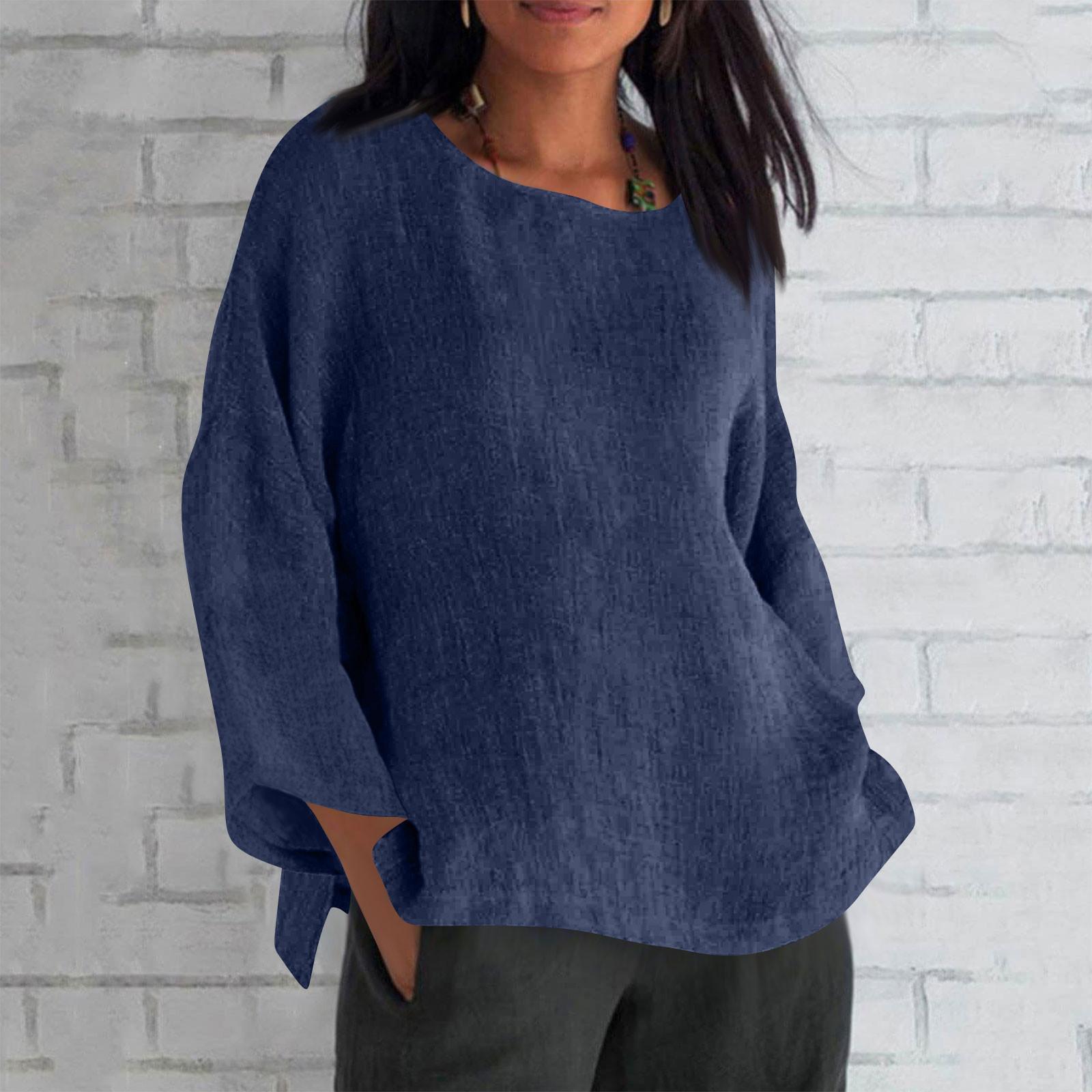 Женская мода с длинным рукавом и круглым вырезом — фото 15