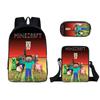 Minecraft Cartoon Game Character Printed Children Large Capacity Backpack