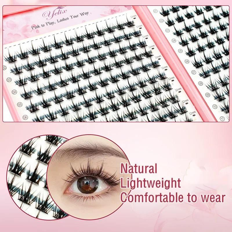 Customized European and American false eyelashes, thick curled 32 rows of diagonal lines, extended large-capacity set, grafted eyelash book