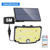 LED Solar Light Outdoor with Motion Sensor Solar Security Light Waterproof LED Floodlight 3 Modes Solar Wall Lamp for Yard Porch