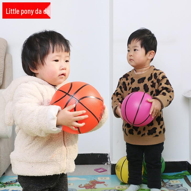 Children's Thickened PVC Leather Basketball Toy, Size 2, Cute Kindergarten Clap Ball