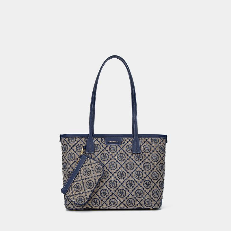 

Jacquard Star Diamond Tote Bag No specifications синий