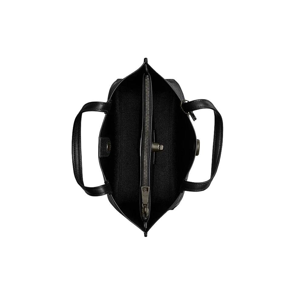 Coach Willow PVC, Textile Tote Bag, Shopping Bag, Handbag Medium Womens Black