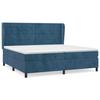 Maison Exclusive - Sommier à lattes de lit et matelas Bleu foncé 200x200cm Velours