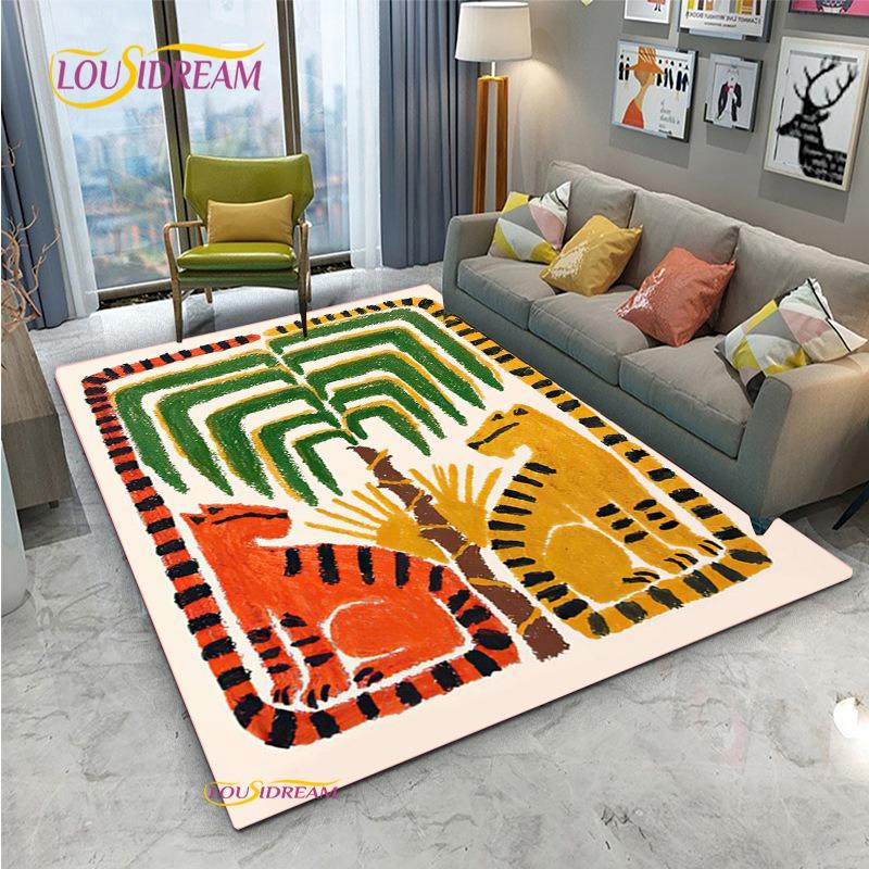 Vintage Black Gothic Skull Damask Halloween Area Rugs Carpet Bedroom Washable Cartoon Doormat Home Decor Rug Non-slip Floor Mat