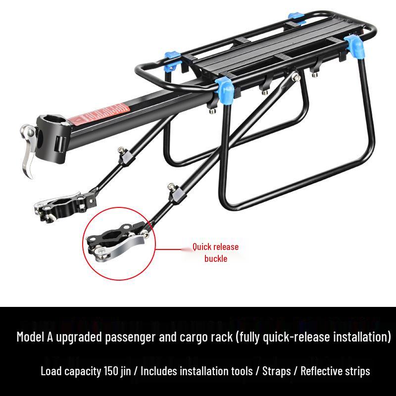 Aluminum Alloy Quick Release Bicycle Cargo Rack for Road and Mountain Bikes