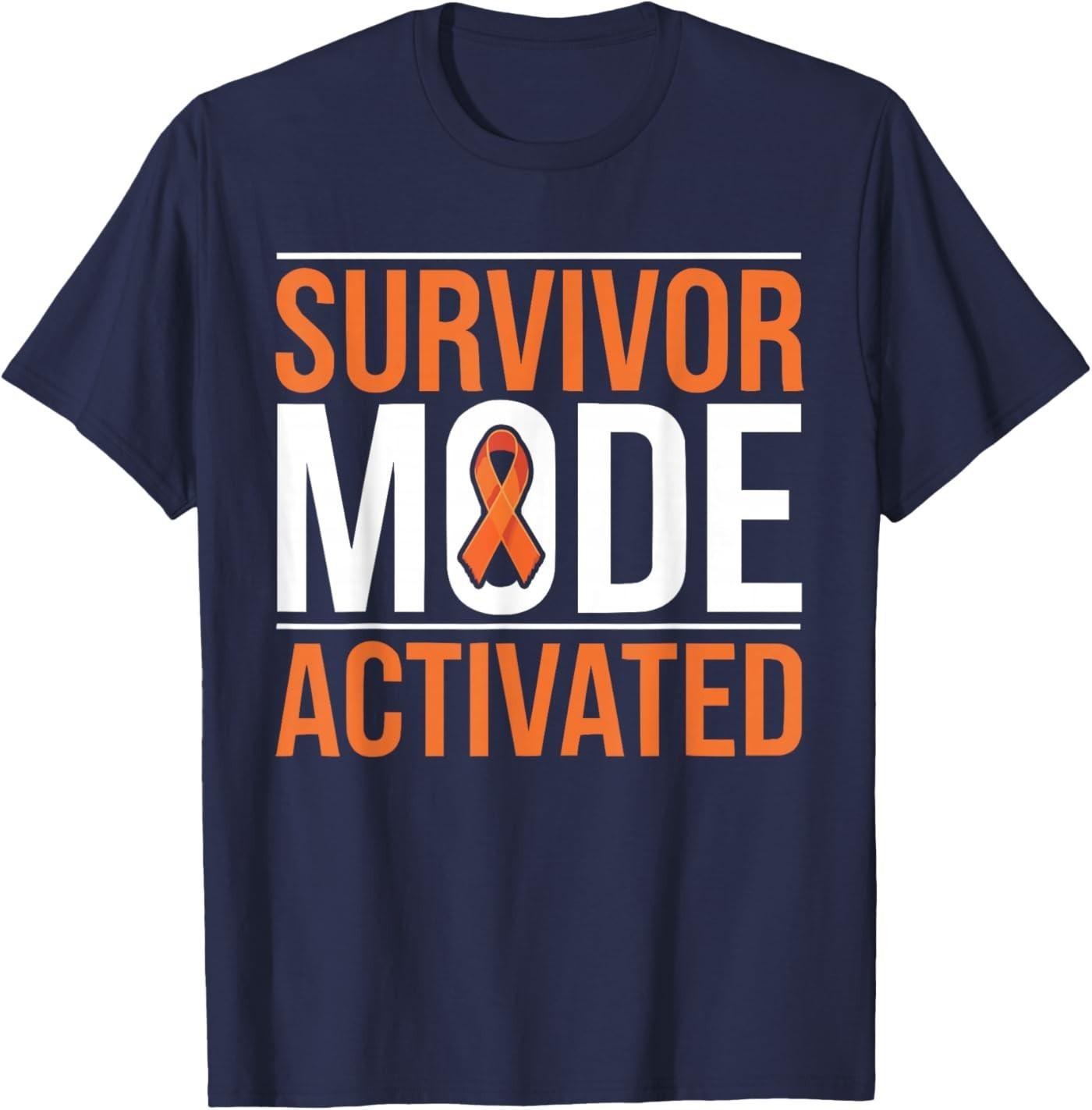 Bone Marrow Orange Ribbon Acute Myeloid Leukemia Awareness T-Shirt S