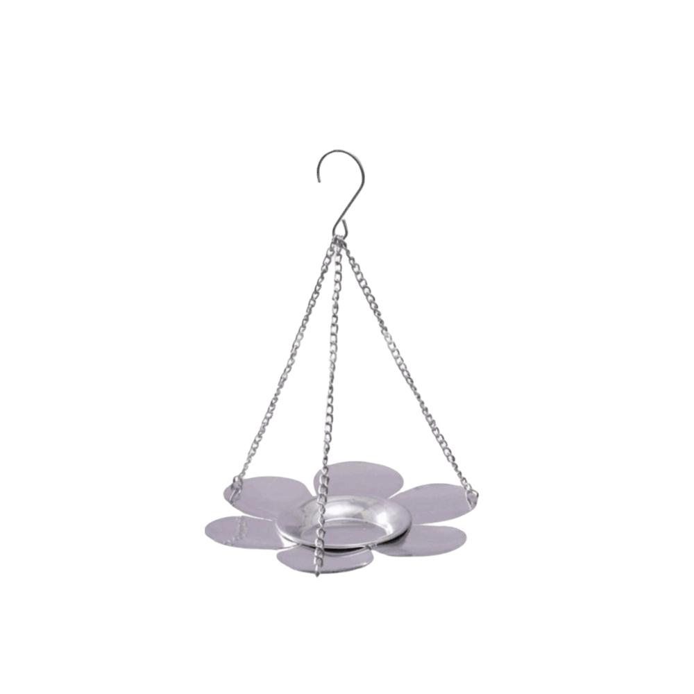 Large Capacity Hanging Bird Feeder Metal Tray Bird Bath Parrot Feeding Station Backyard Use