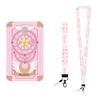 Cardcaptor Sakura Character Pass Case, ID Card Holder, Employee ID Card, Commuter Pass Case, Name Badge Case, Vertical IC Card Case with Keychain and