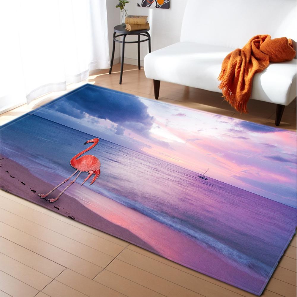Flamingo Large Carpet Feather Wind Bedroom Floor Mat