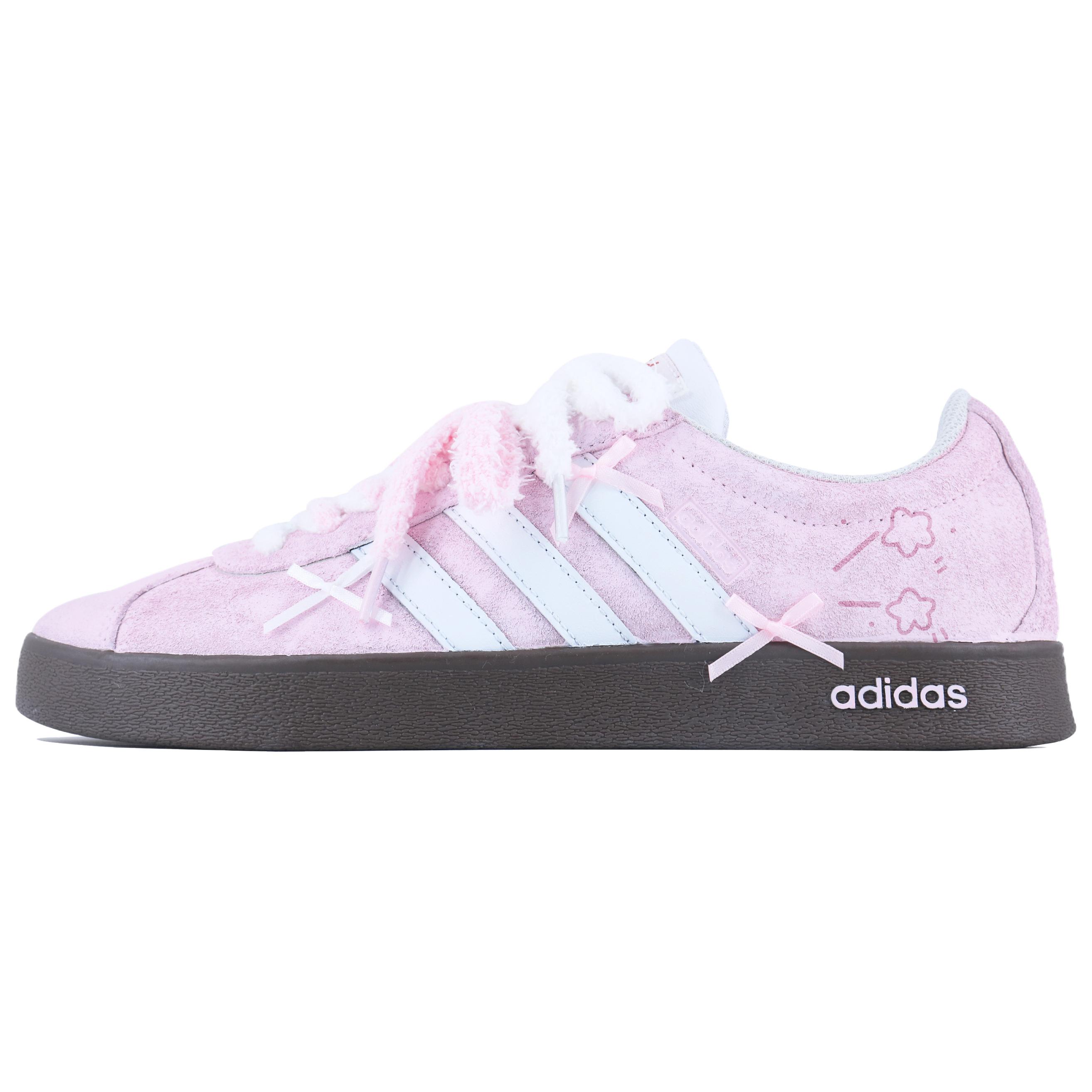 

Adidas VL COURT 2.0 Leather Low top Skateboard Shoes Unisex Pink HQ1802(Team168-) 39⅓