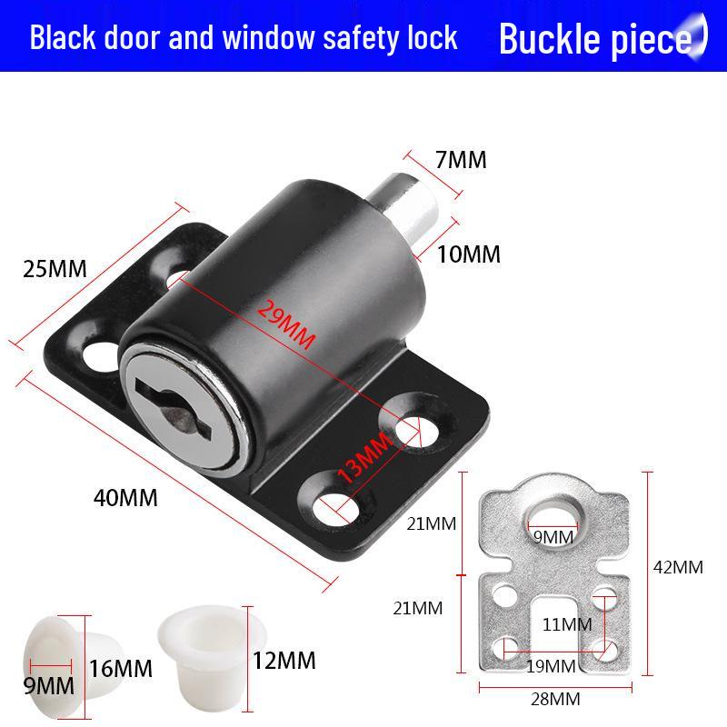 Universal Sliding Door & Window Lock, Child Safety Fastener for Plastic, Steel, & Aluminum